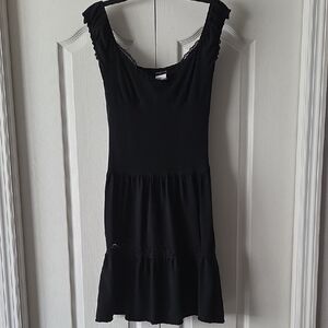 Teeze Me Black Ruffled Mini Dress